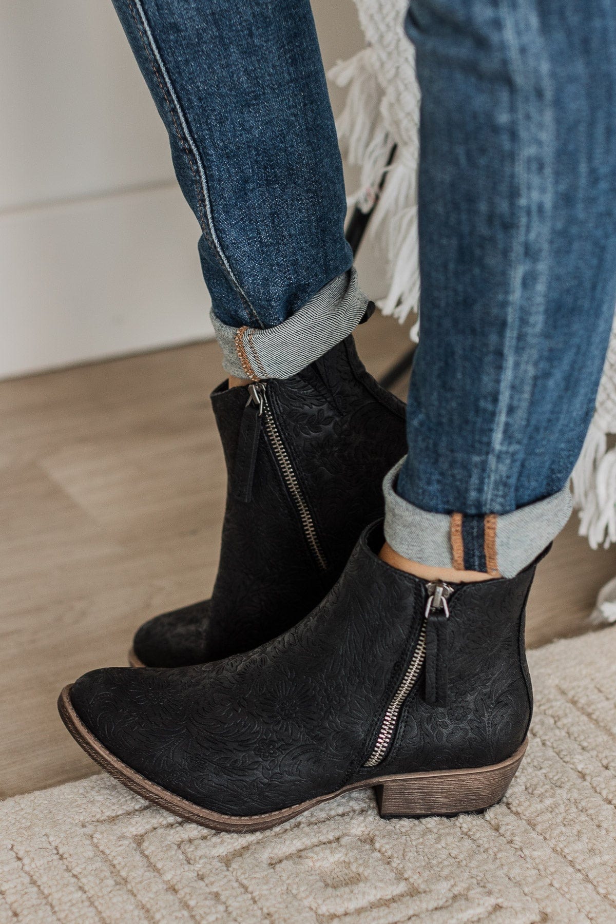 Very G Chisel Booties- Black - Image 2