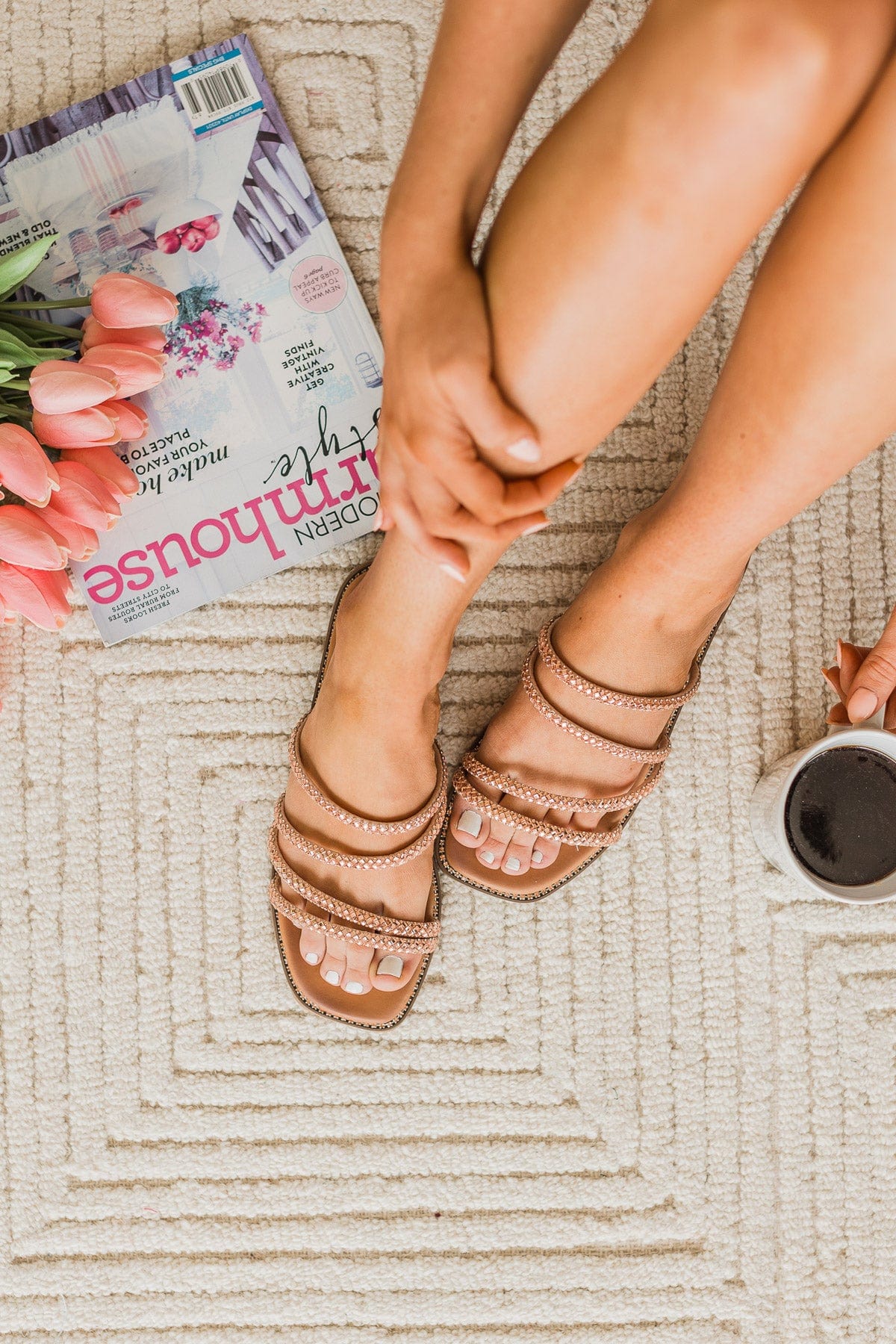 Very G Elandra Sandals- Rose Gold - Image 3