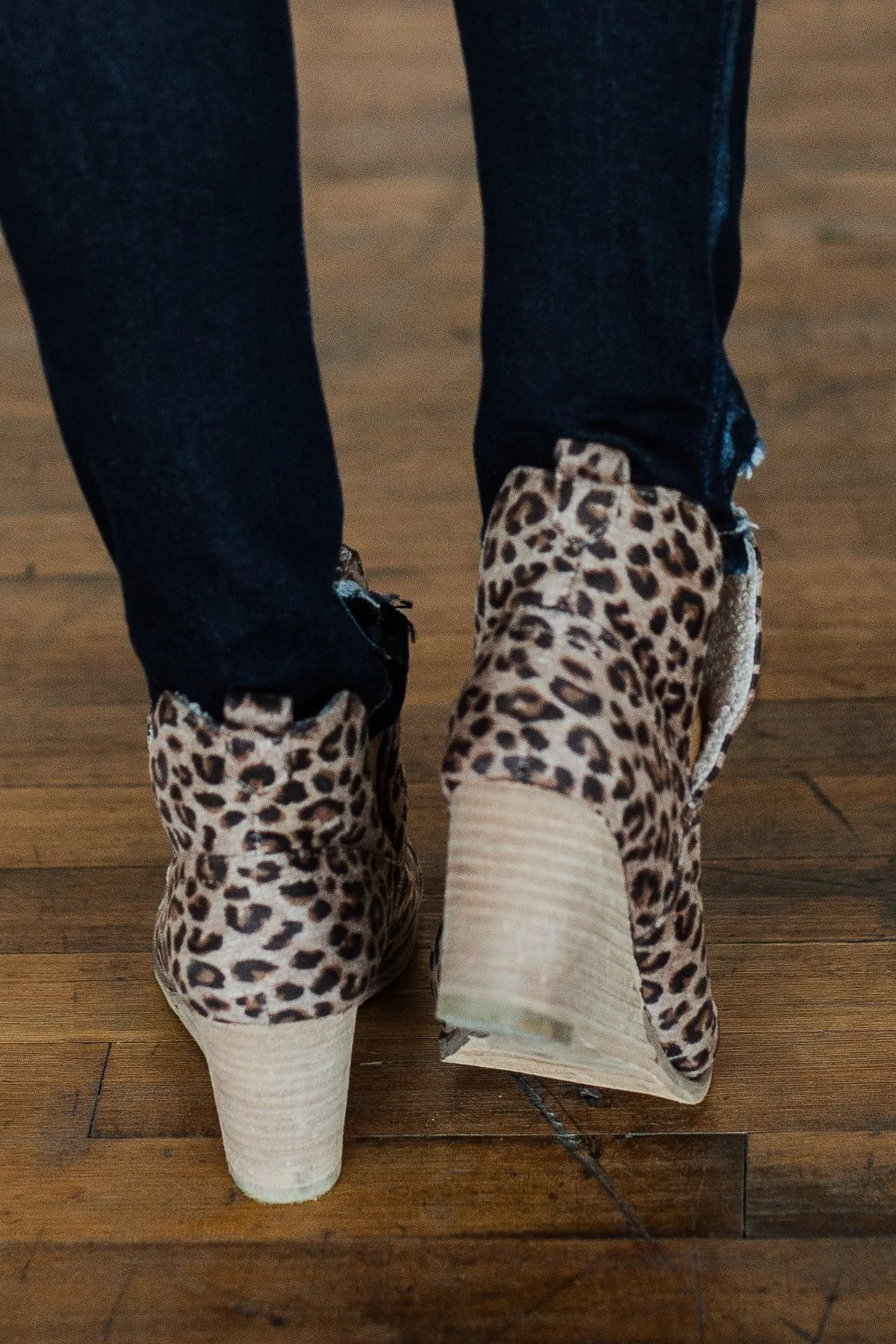 Very G Erika Wedge Booties- Leopard - Image 5
