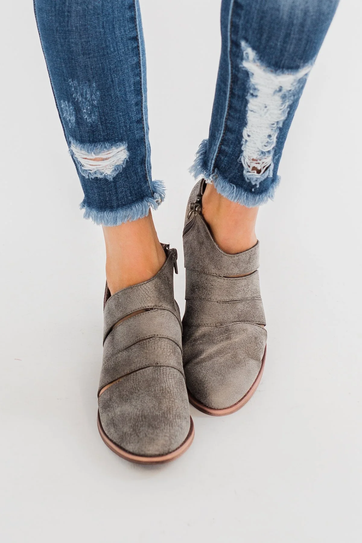 Very G Hop Along Booties- Grey - Image 2