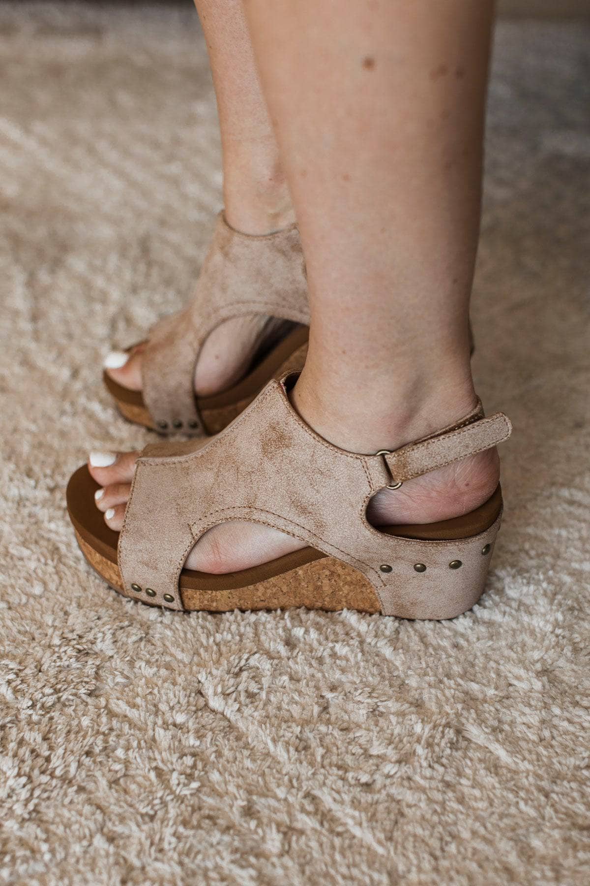 Very G Isabella 2 Wedges- Nude - Image 2