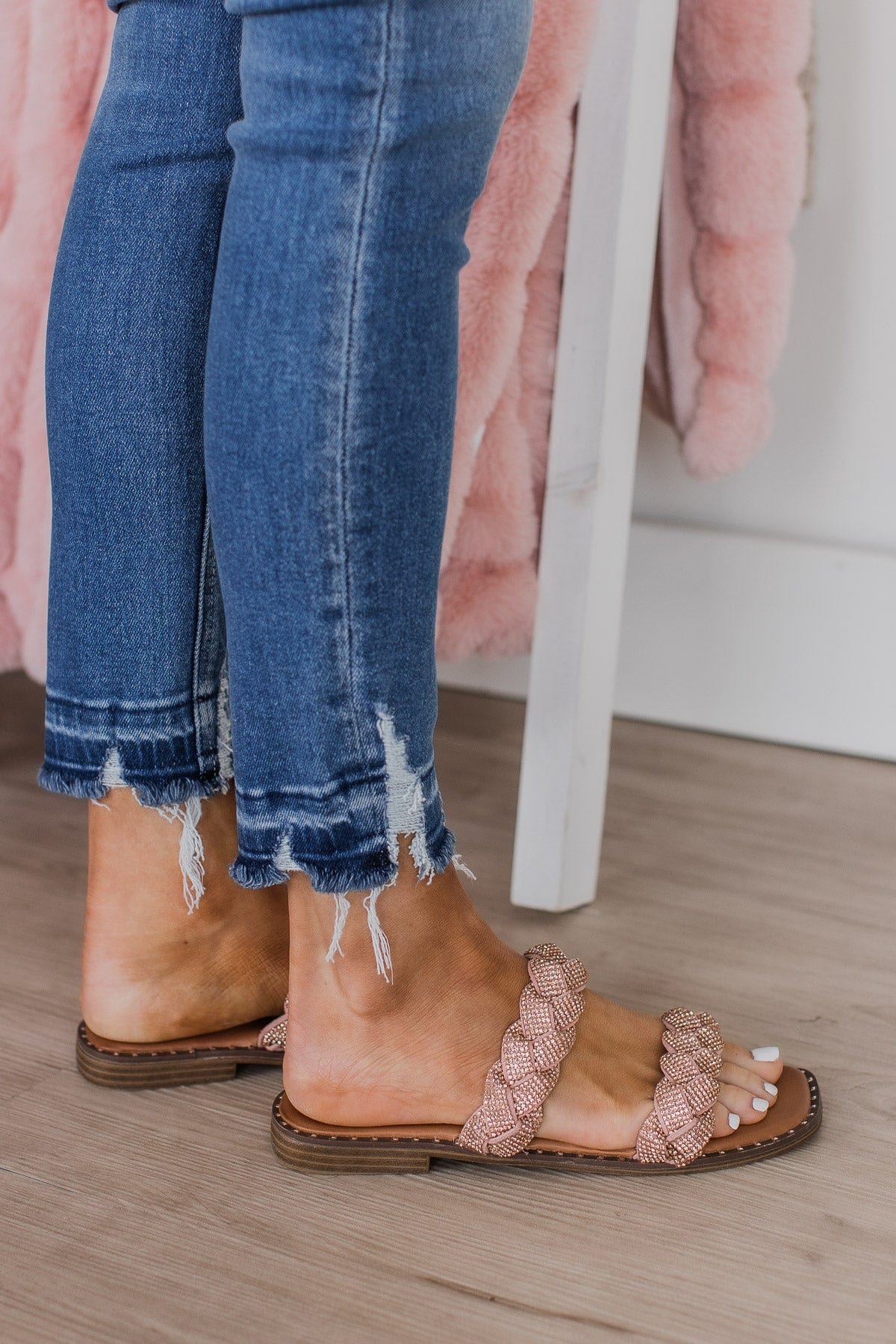Very G Twisty Sandals- Rose Gold - Image 4