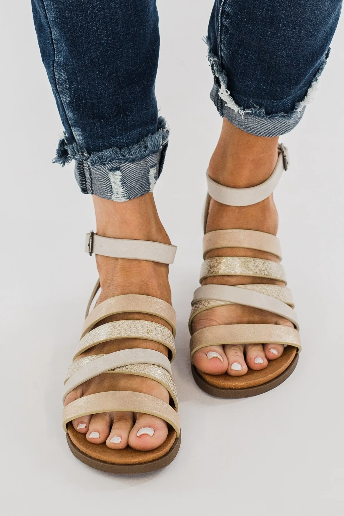 Very G Virginia Sandals- Cream - Image 2