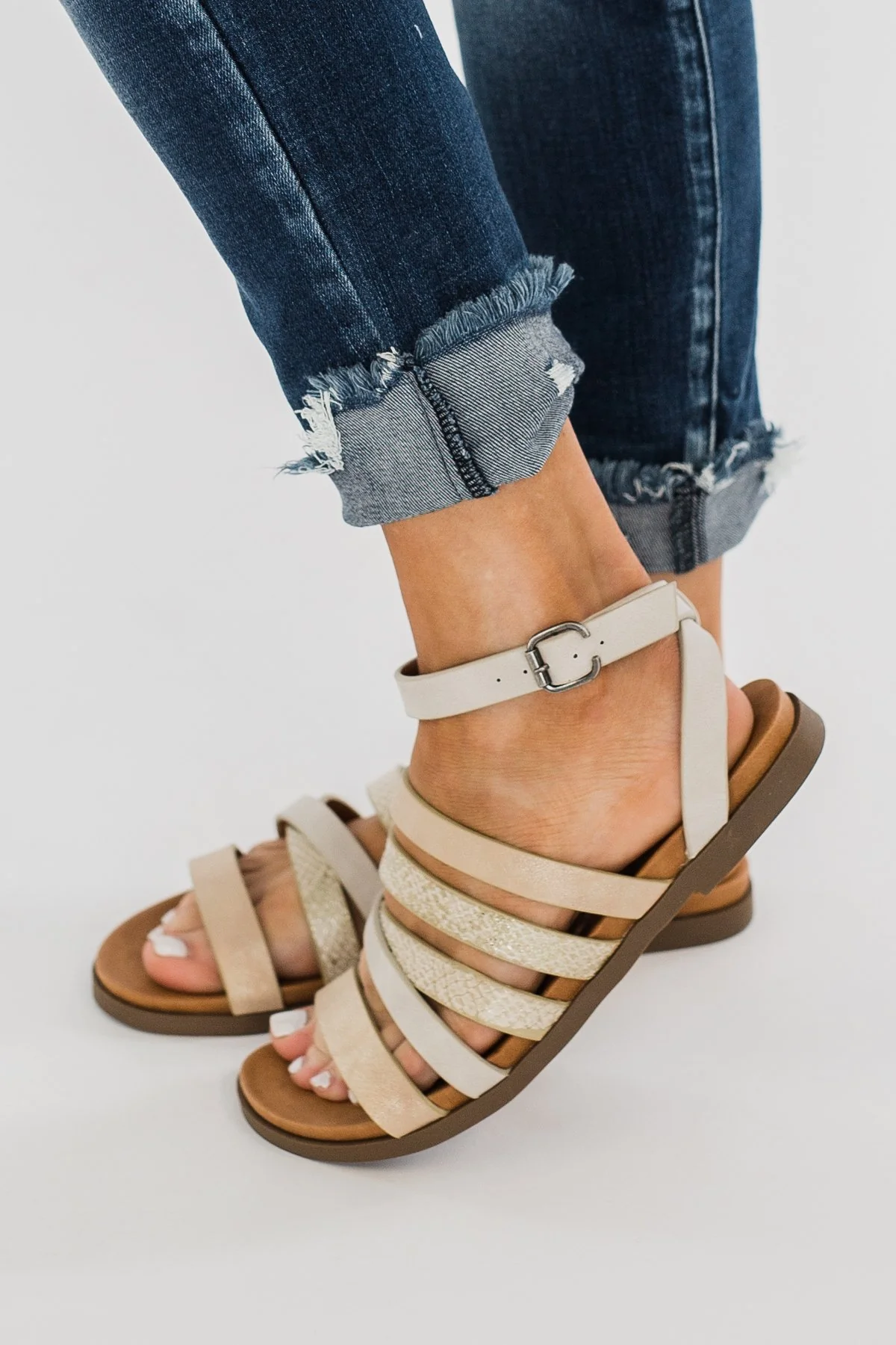 Very G Virginia Sandals- Cream - Image 3