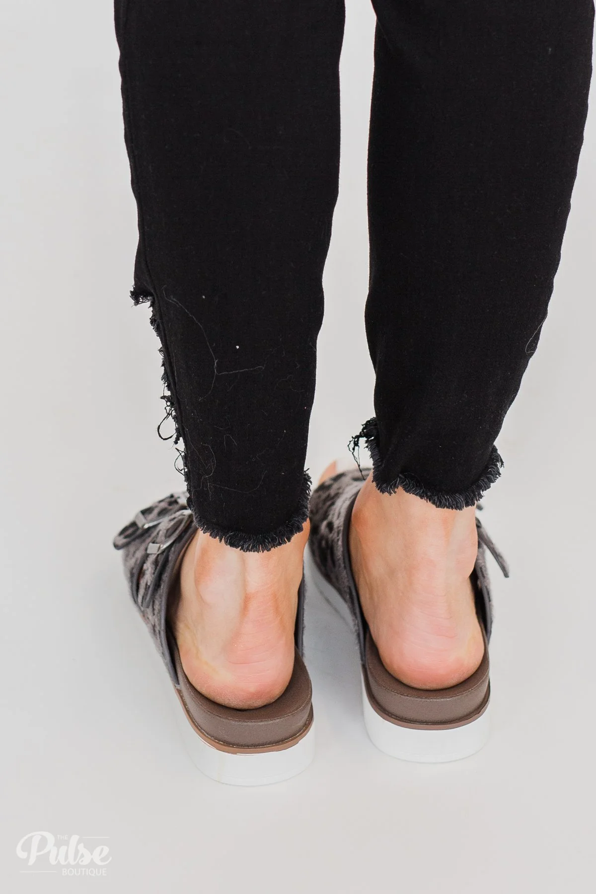 Very G Wild Side Leopard Sandals- Grey - Image 5
