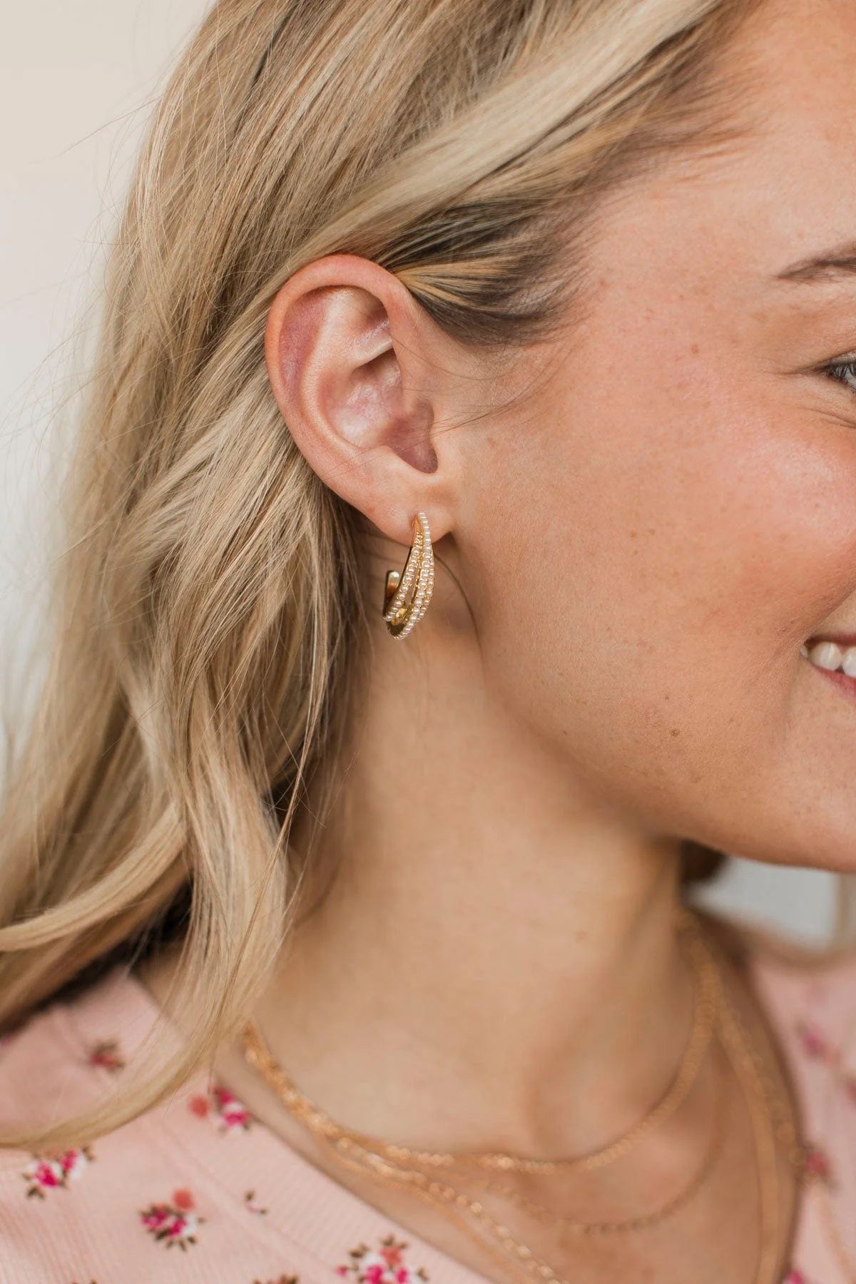 Very Impressive C-Hoop Earrings- Gold