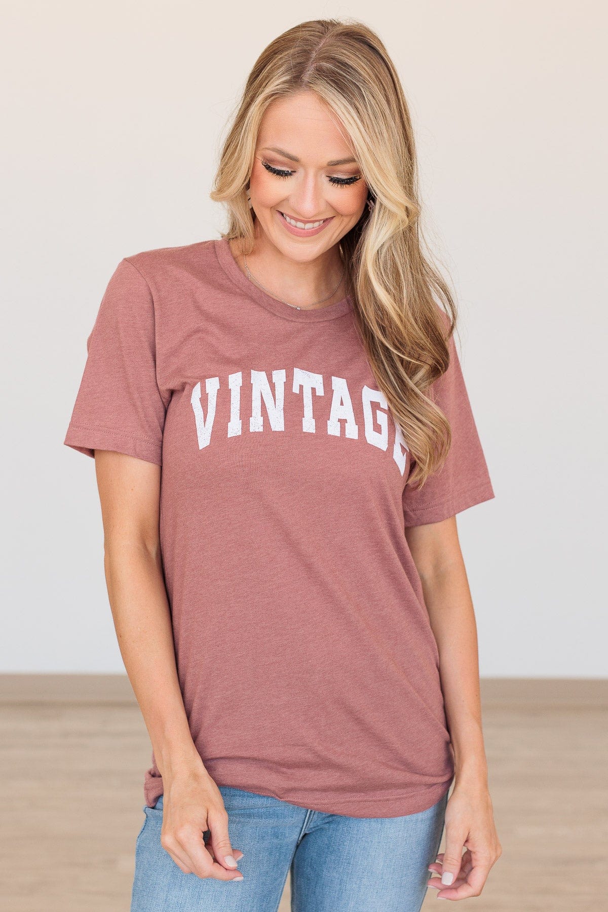 "Vintage" Graphic Tee- Mauve - Image 6