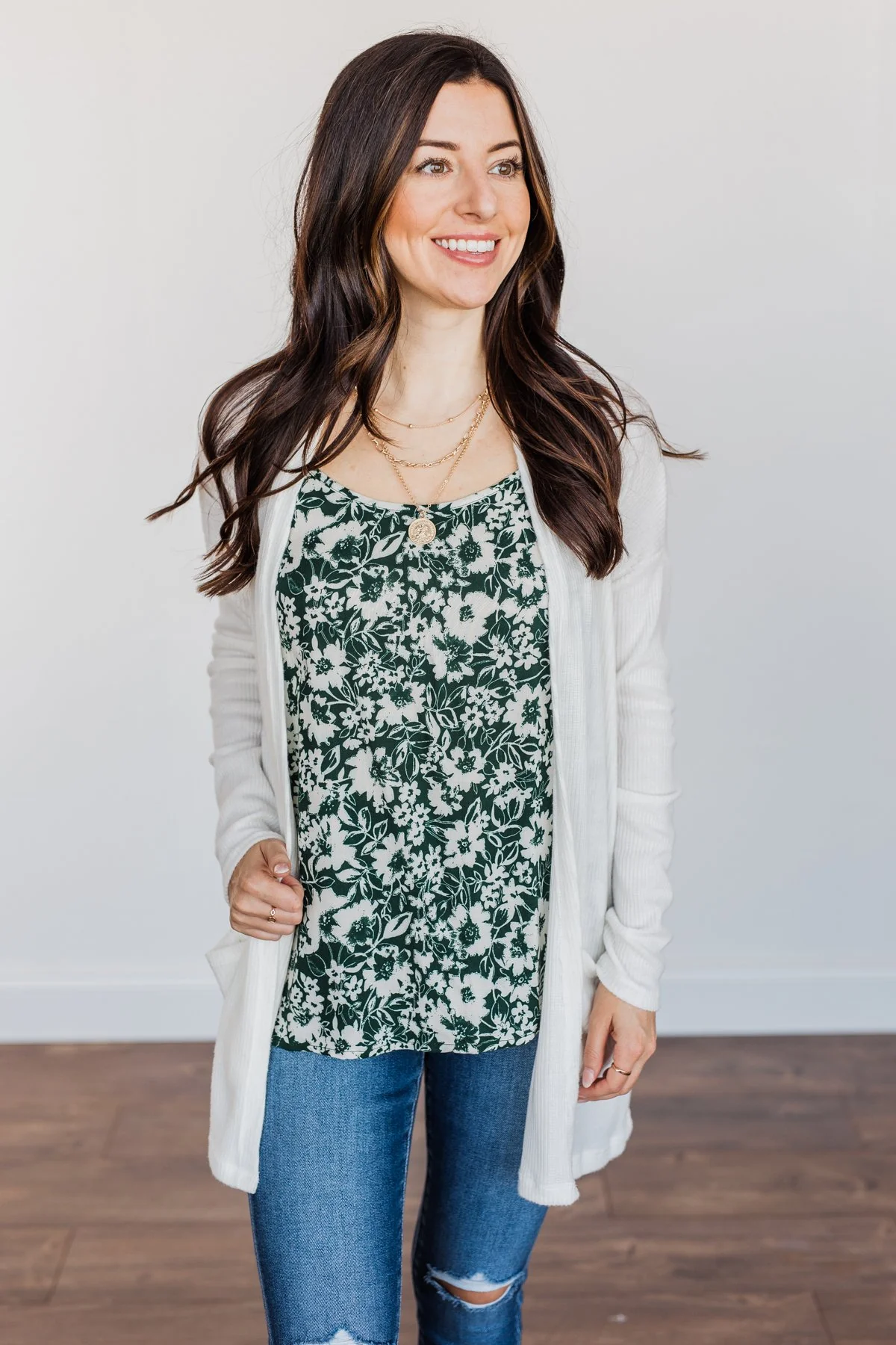 Vision Of Love Ribbed Knit Cardigan- Ivory - Image 3