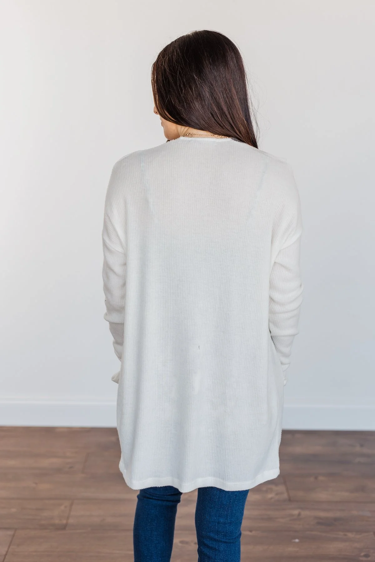 Vision Of Love Ribbed Knit Cardigan- Ivory - Image 8