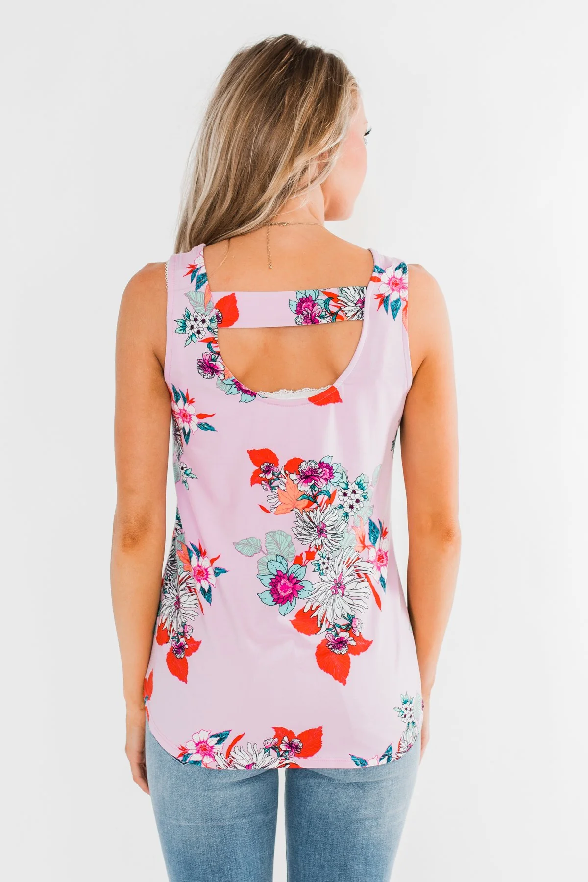 Waiting For You Floral Tank Top- Pink Lavender - Image 11