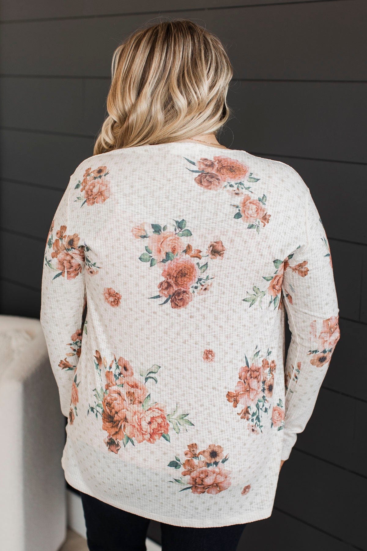 Walk By My Side Floral Cardigan- Ivory - Image 8