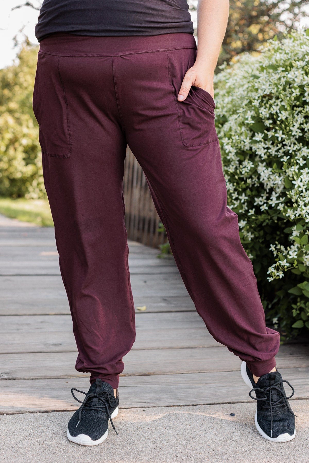 Walk By You Joggers- Plum - Image 2