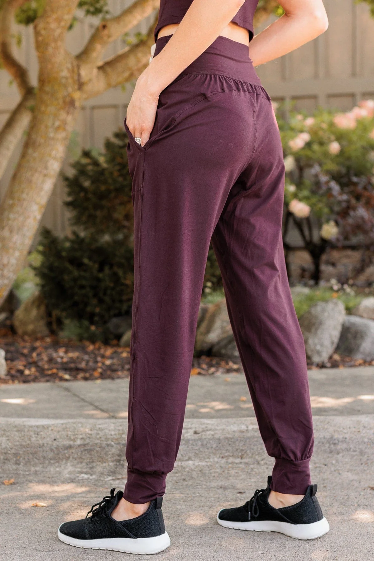 Walk By You Joggers- Plum - Image 5