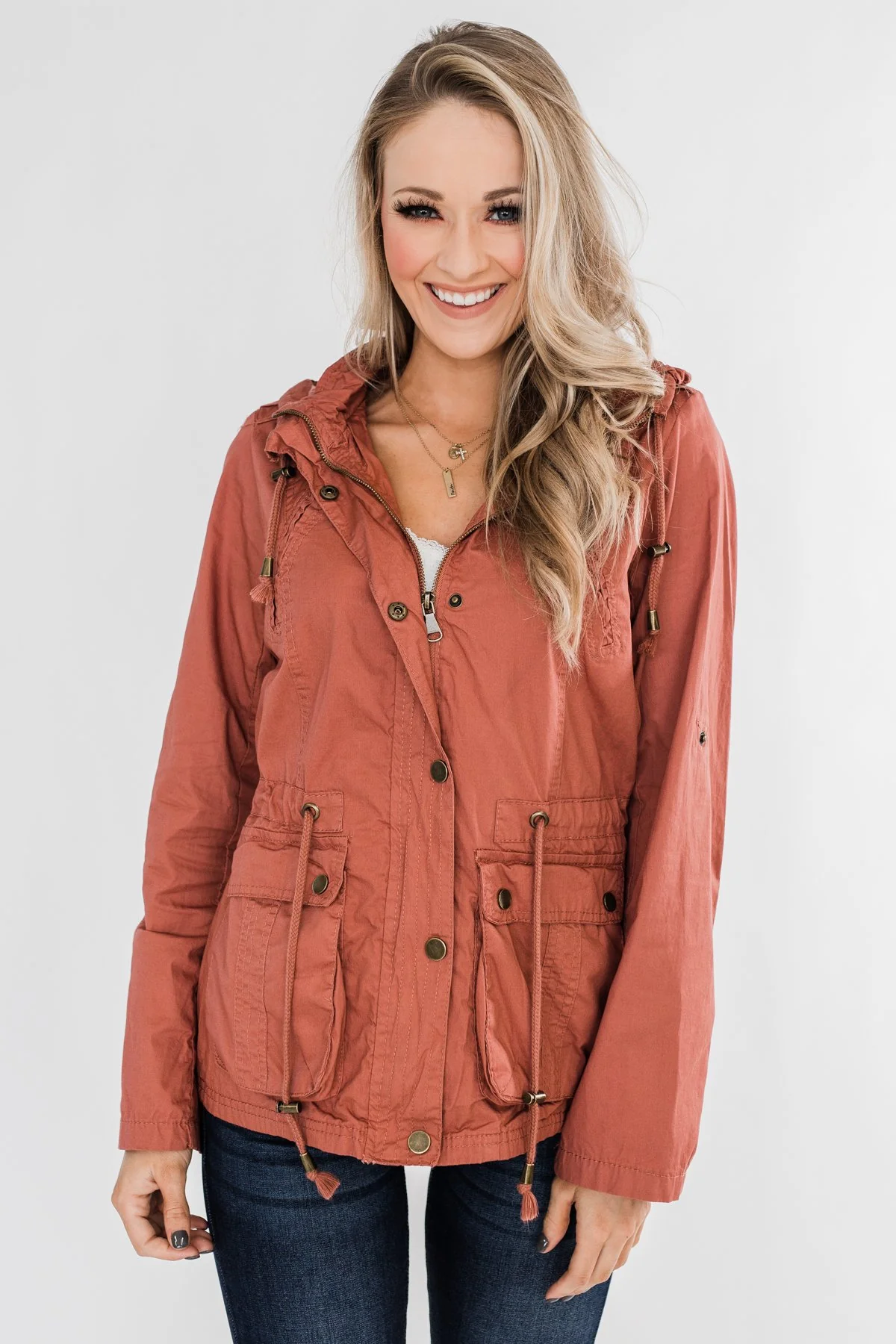 Walk With Me Cinch Jacket- Soft Rust - Image 4
