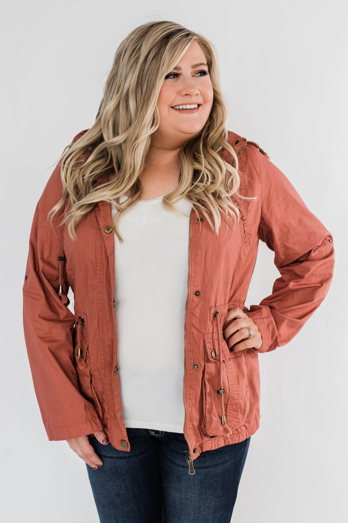 Walk With Me Cinch Jacket- Soft Rust - Image 5