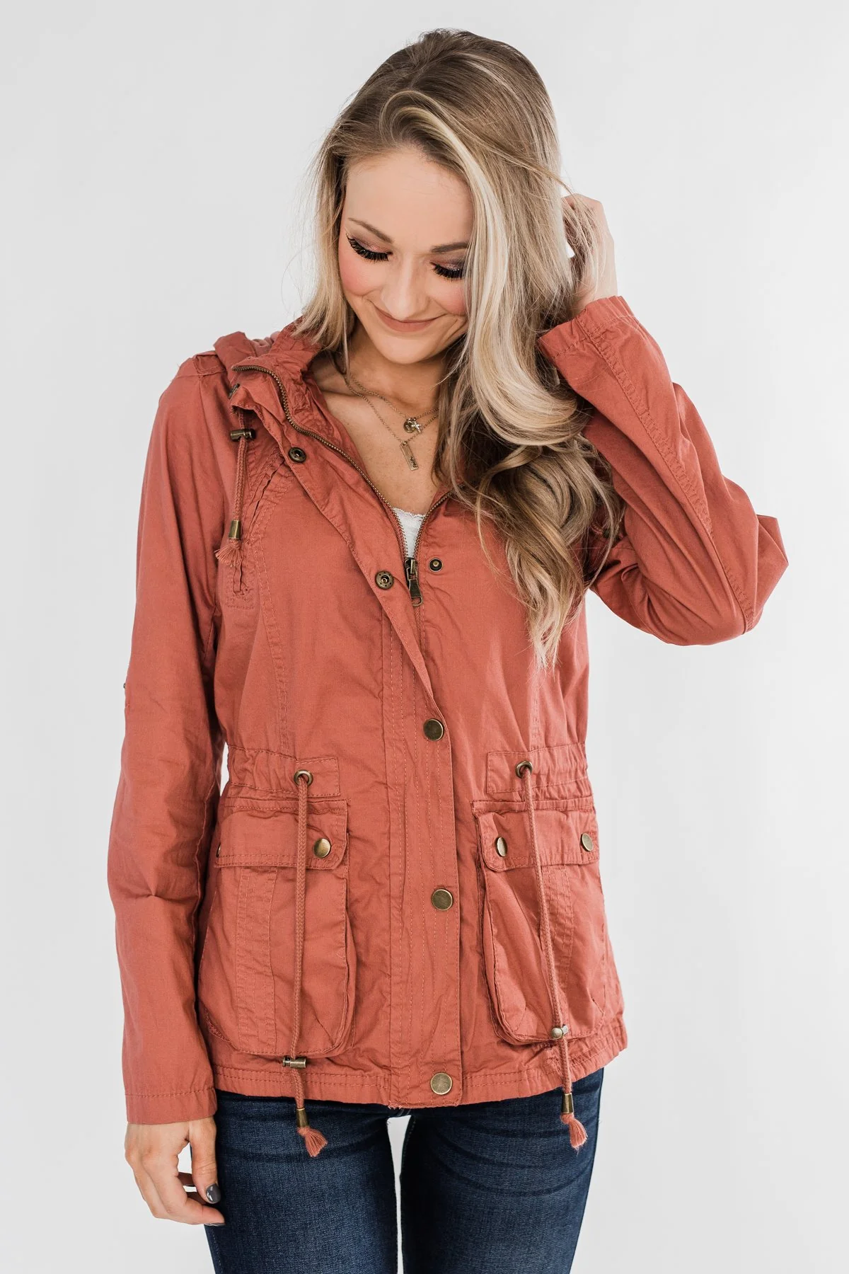 Walk With Me Cinch Jacket- Soft Rust - Image 6