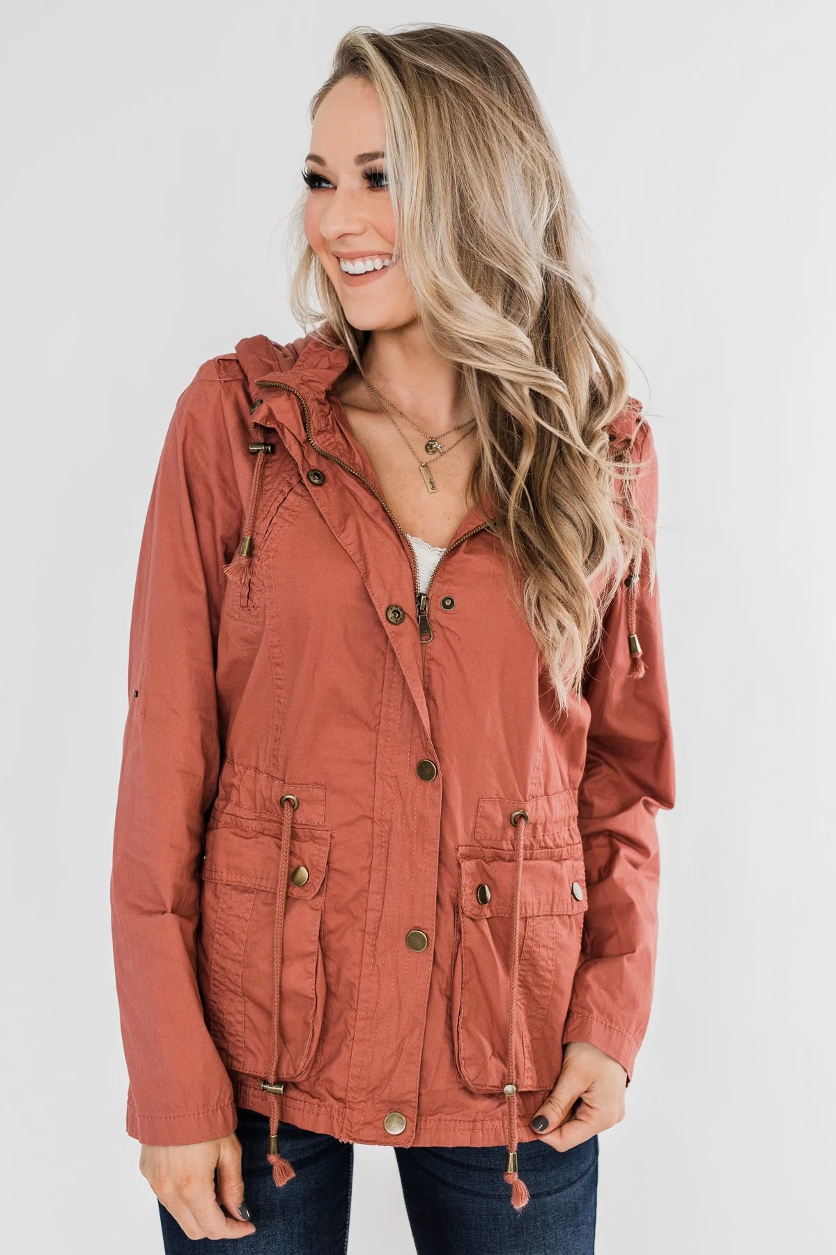 Walk With Me Cinch Jacket- Soft Rust - Image 8