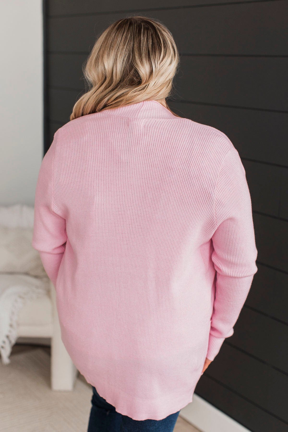 Walking On Clouds Knit Cardigan- Light Pink - Image 8