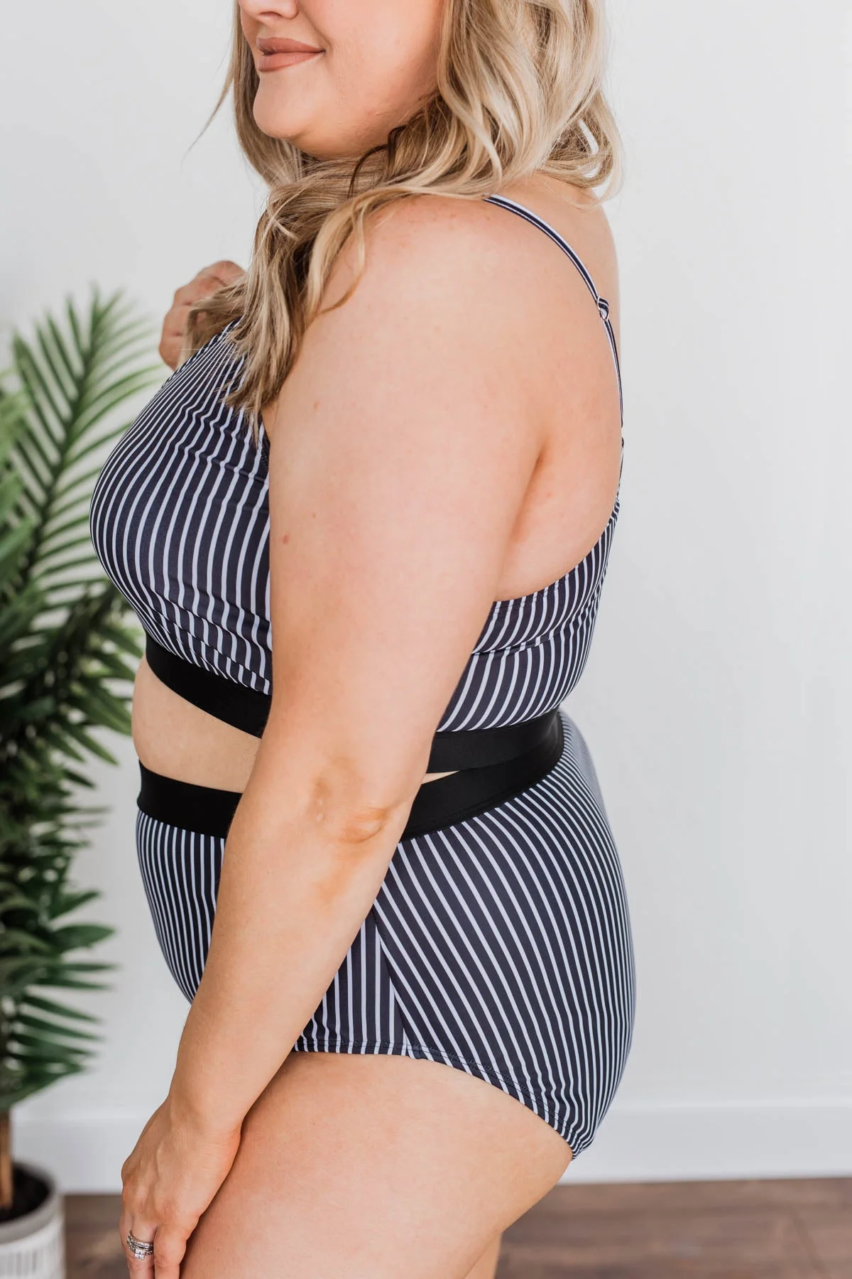 Walking On Sunshine Swim Top- Black Stripe - Image 10