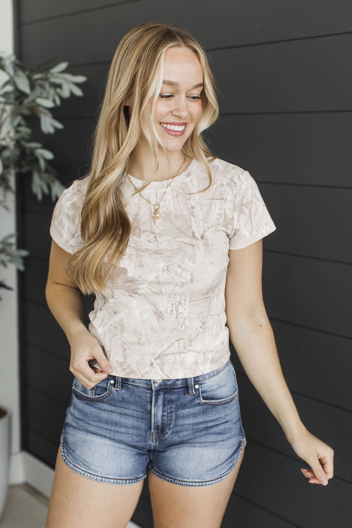 Wander Without Limits Short Sleeve Top- Woodland Camo - Image 5