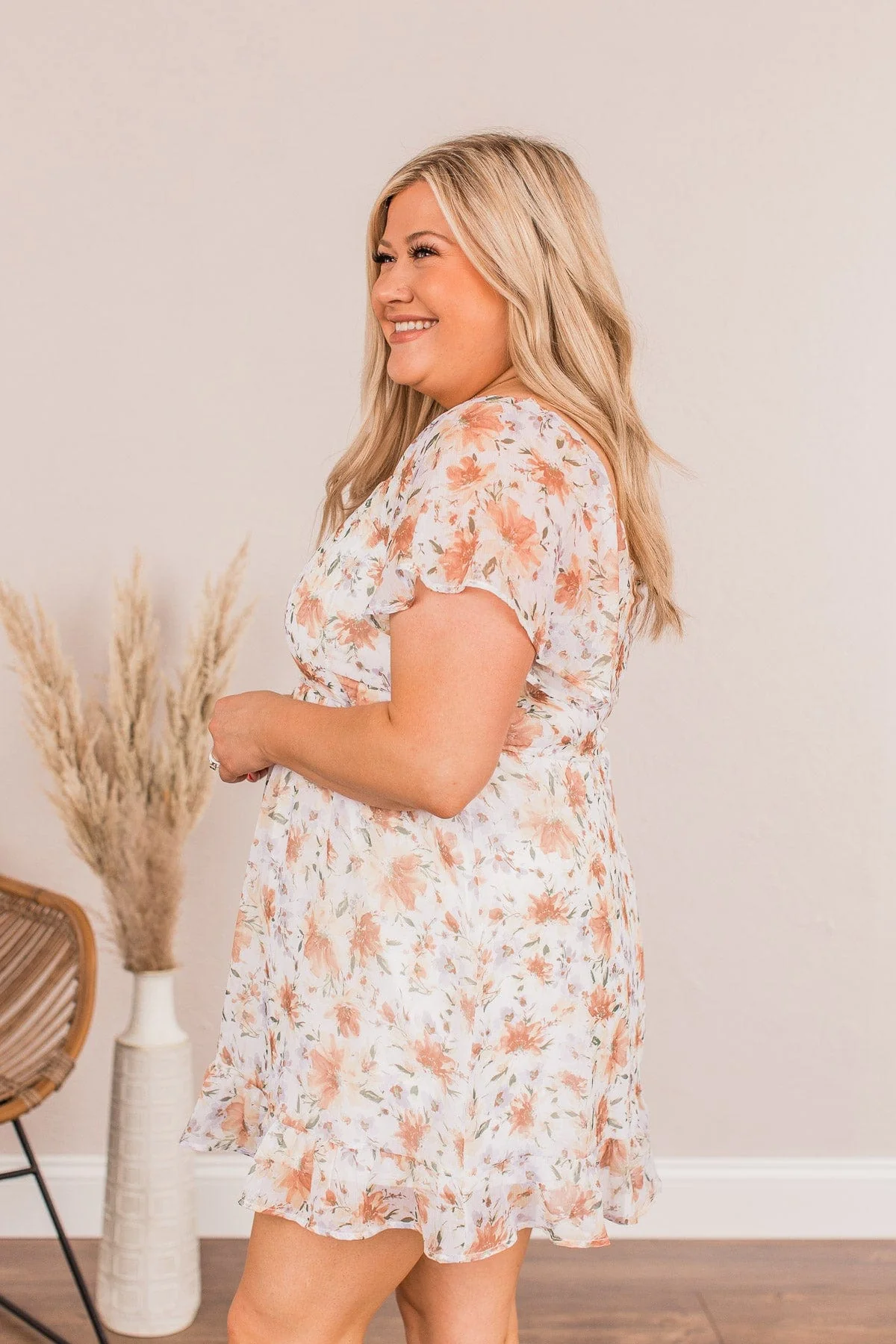 Wandering In The Garden Mini Dress- Ivory - Image 6