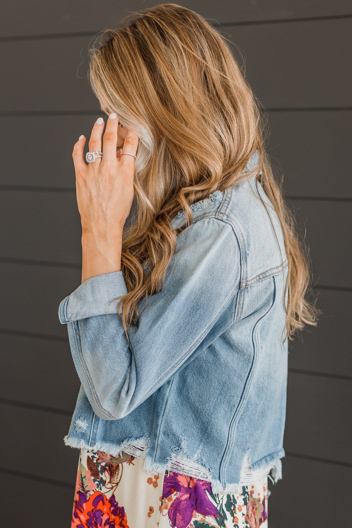 Wandering The World Denim Jacket- Light Wash - Image 7