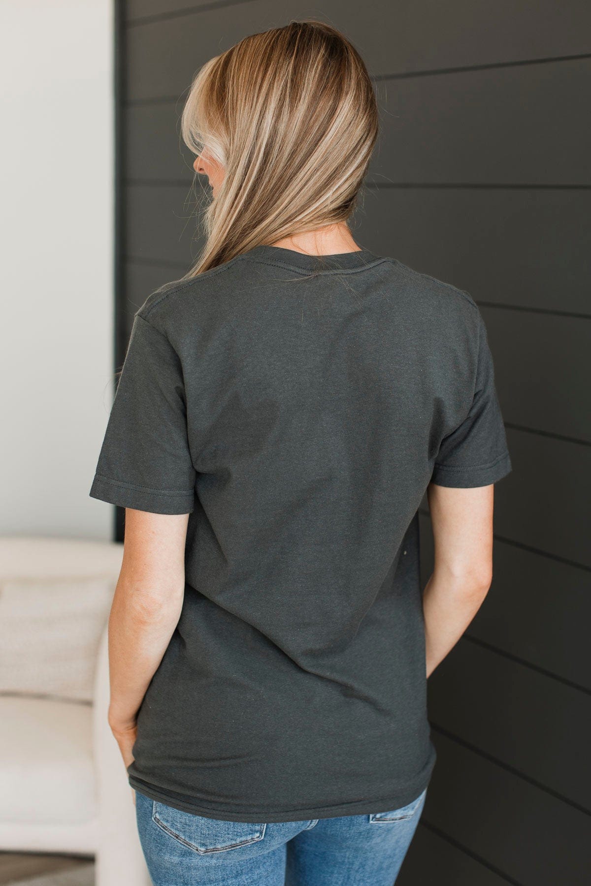 Wandering Through Wildflowers Graphic Tee- Charcoal - Image 7