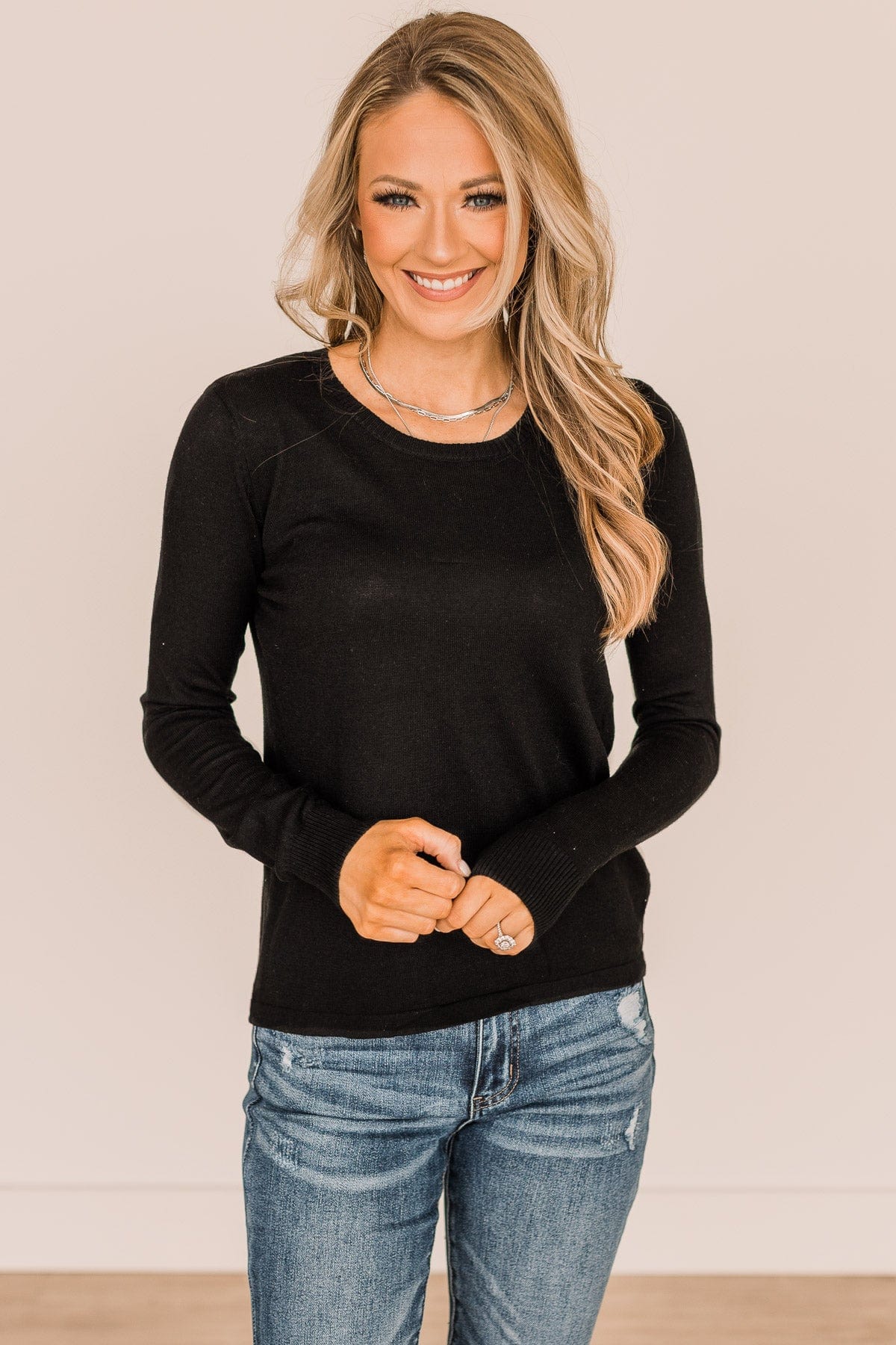 Want The Best Knit Sweater- Black - Image 4