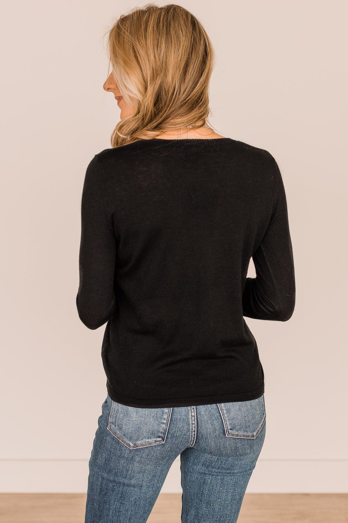 Want The Best Knit Sweater- Black - Image 7