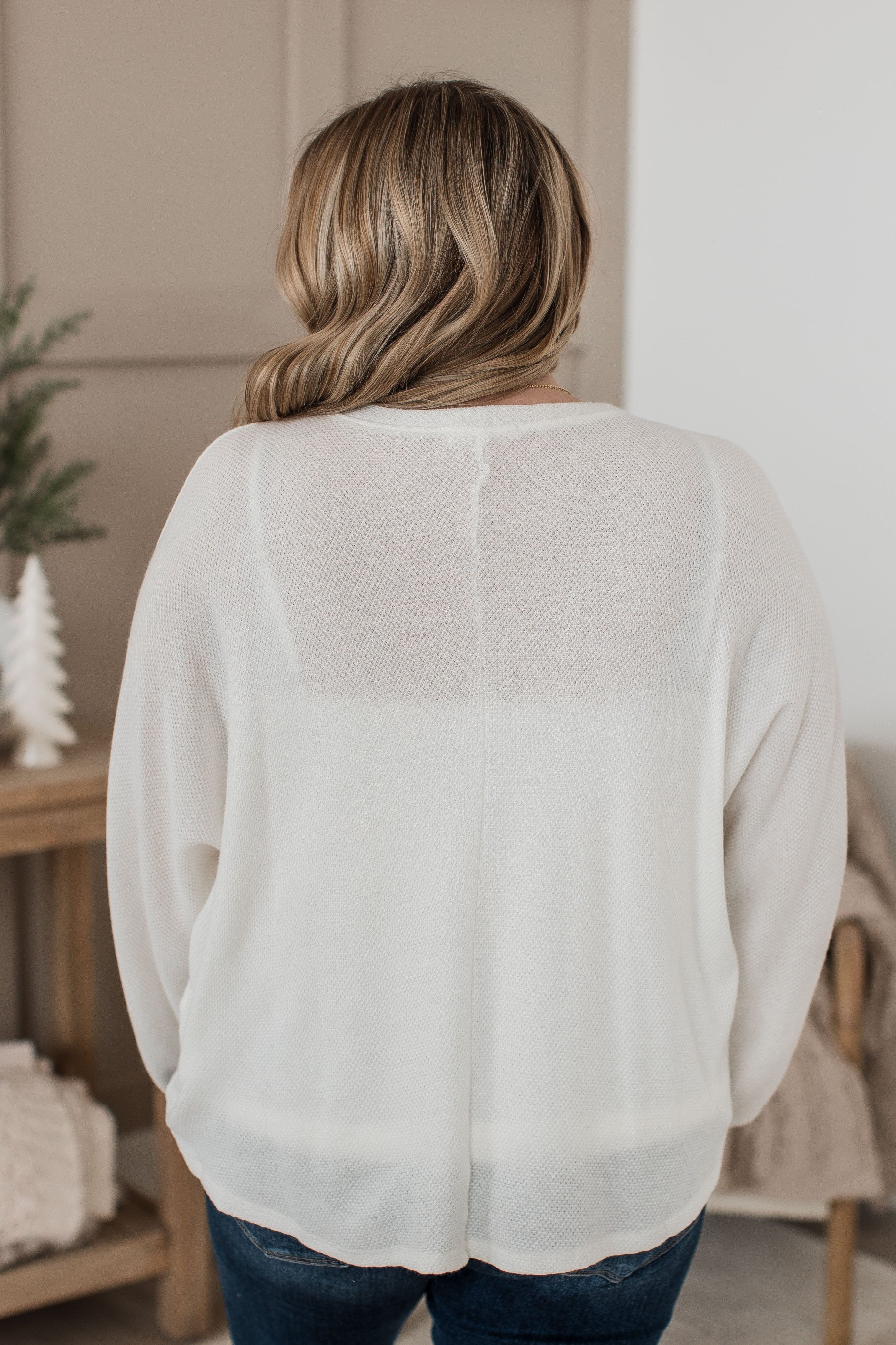Want To Be Adored Knit Top- Ivory - Image 6