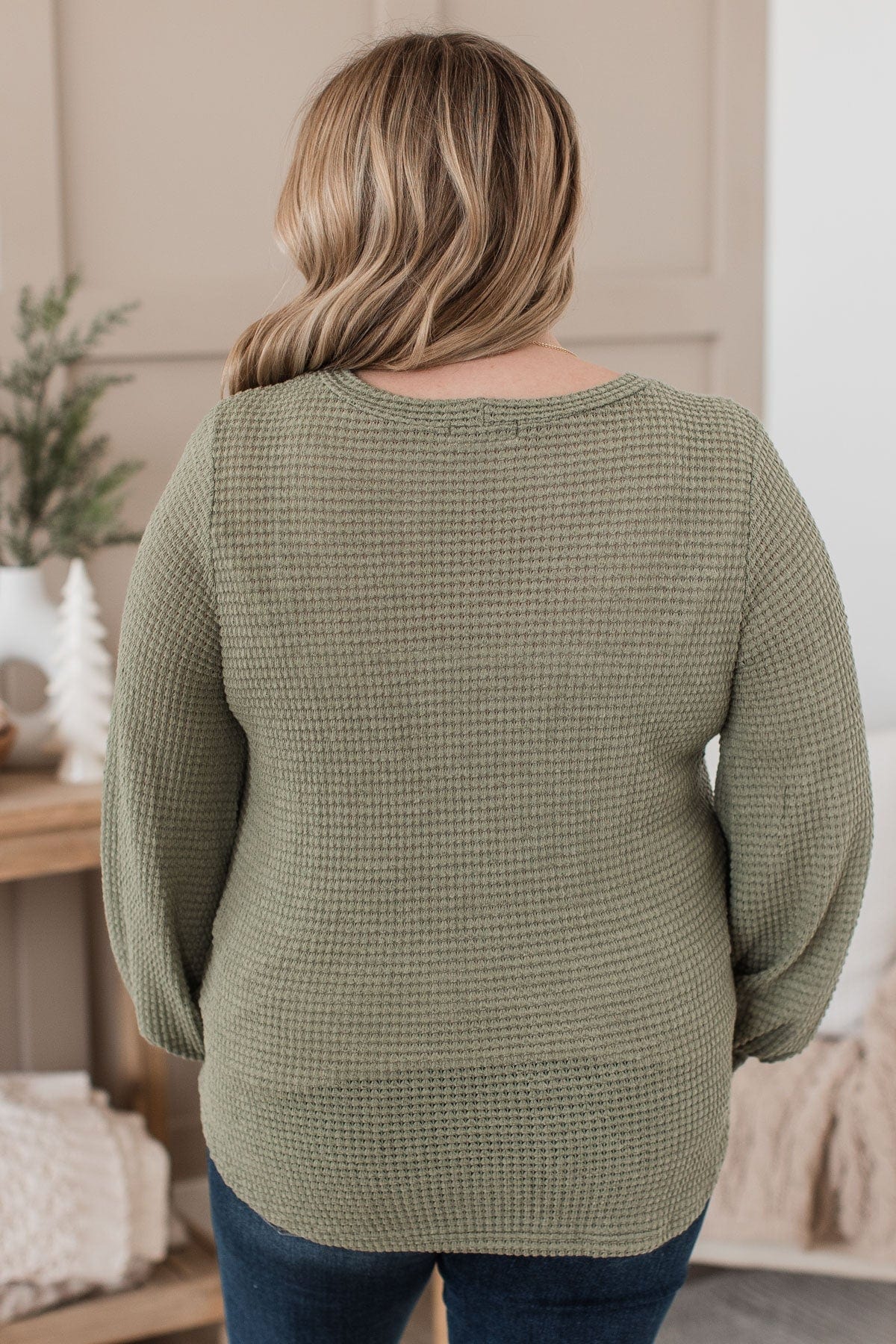 Want To Be Loved Knit Top- Sage - Image 9