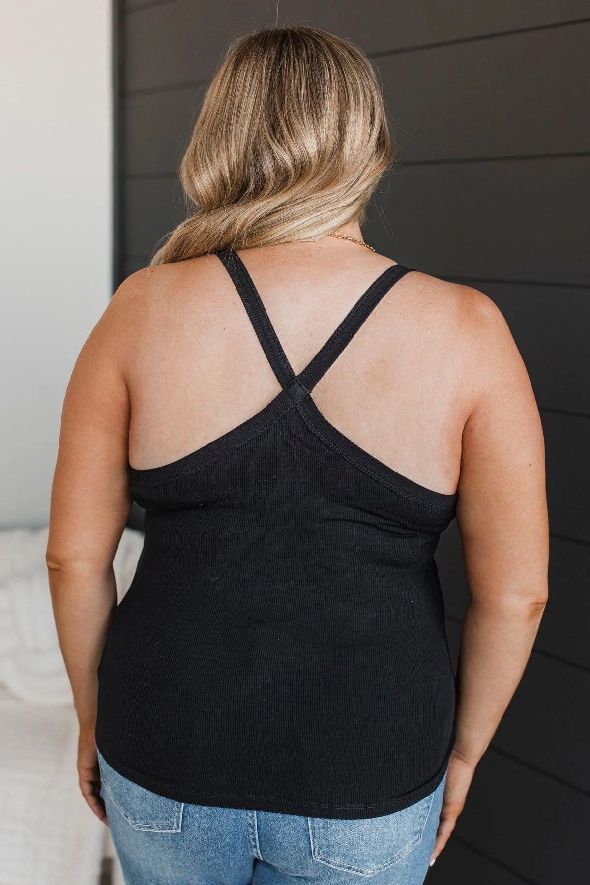Wanting Everything Ribbed Tank Top- Black - Image 7