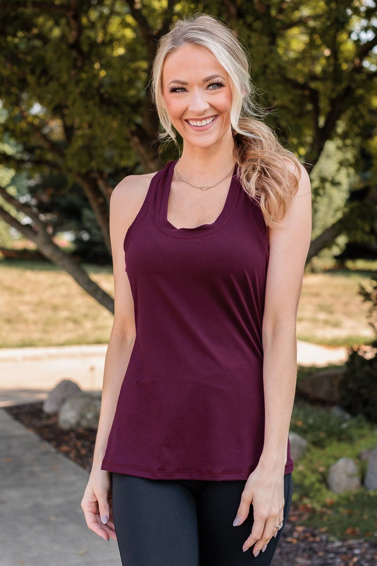 Wanting Success Racerback Tank- Burgundy - Image 2