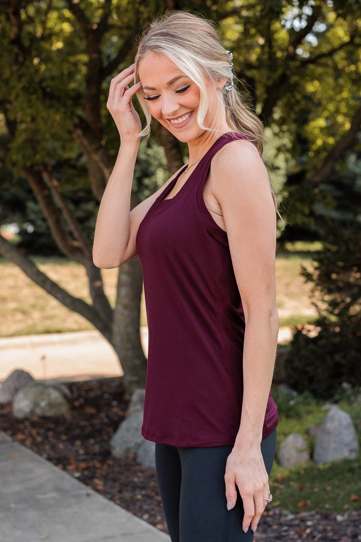 Wanting Success Racerback Tank- Burgundy - Image 6