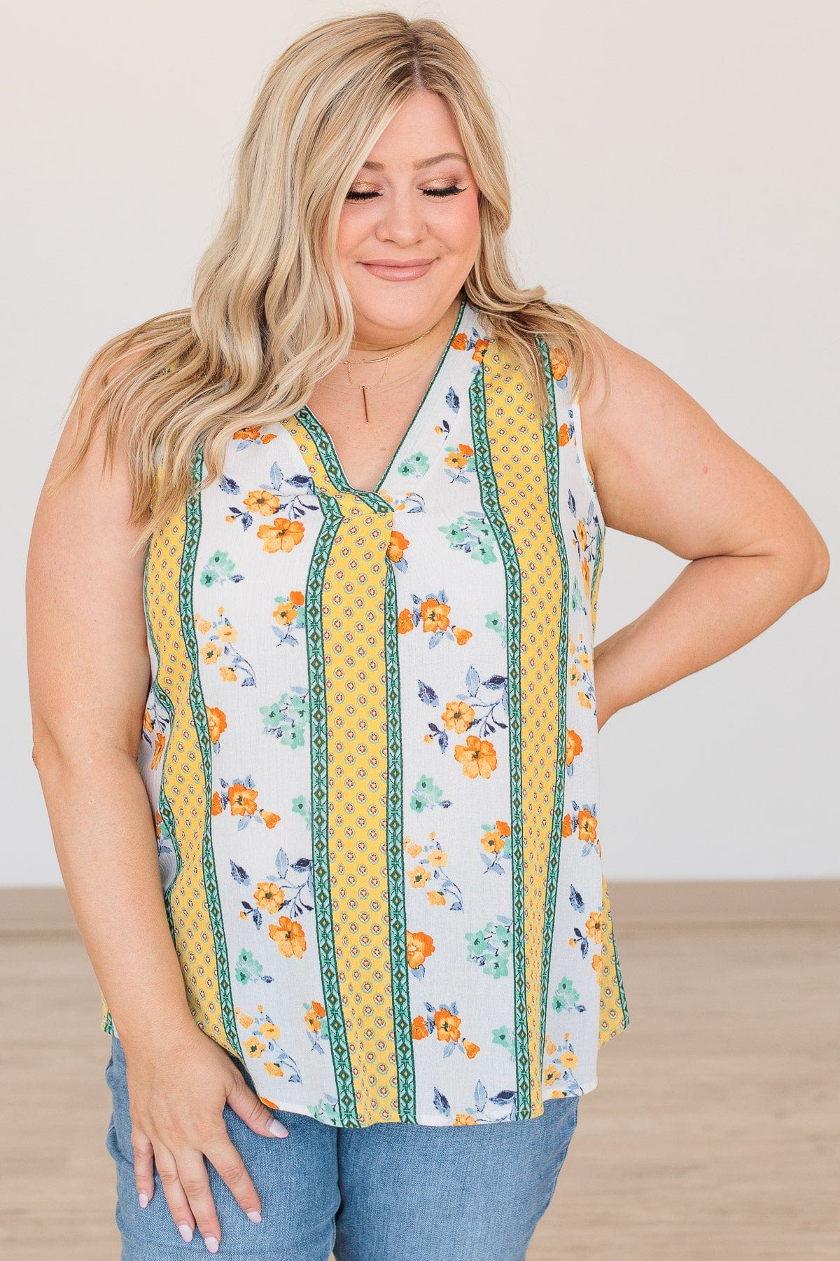 Wanting The World V-Neck Top- Ivory - Image 3