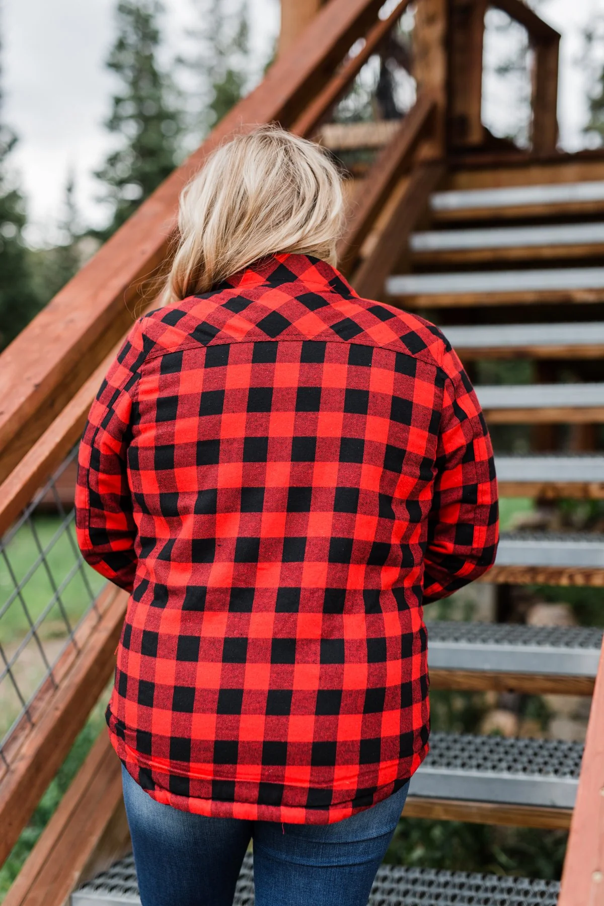 Warm Me Up Button Up Jacket- Buffalo Plaid - Image 11