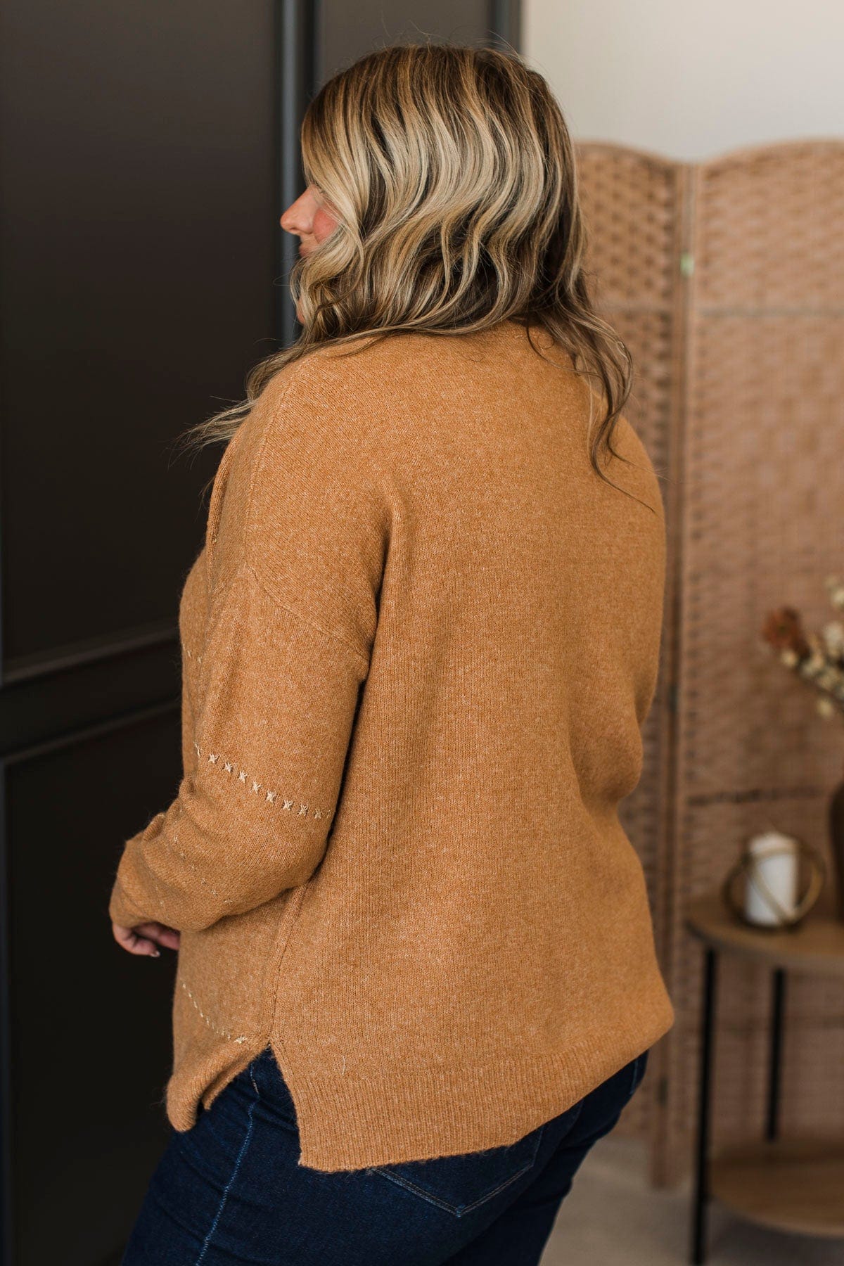 Watch Them Swoon Knit Sweater- Camel - Image 10