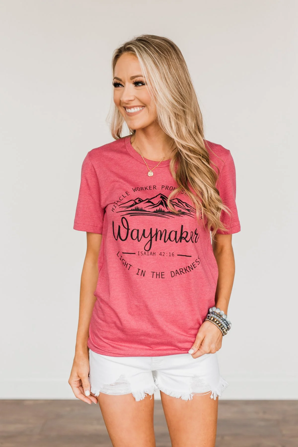 "Waymaker" Graphic Tee- Berry - Image 3