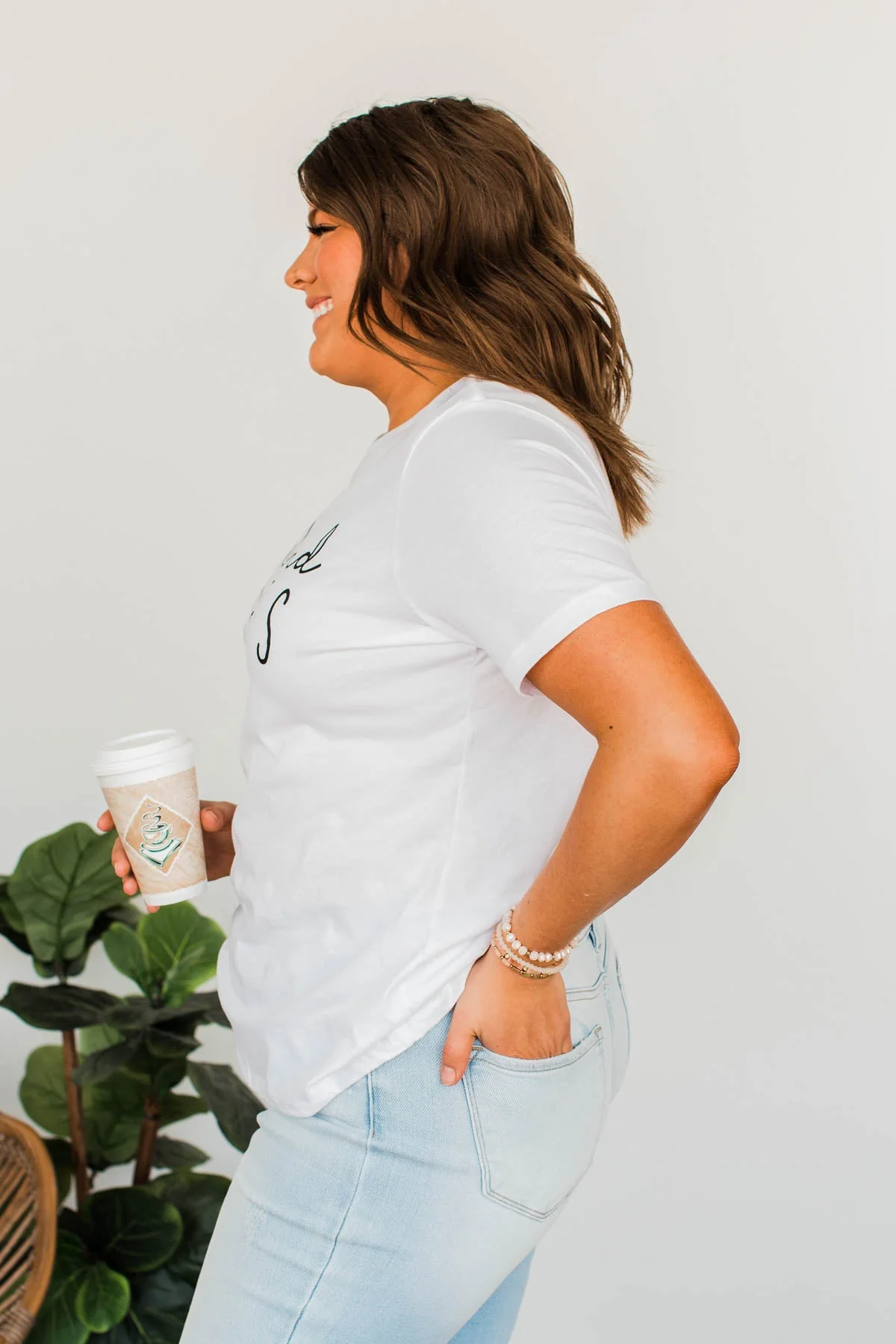 "Weekend Vibes" Graphic Tee- Ivory - Image 7