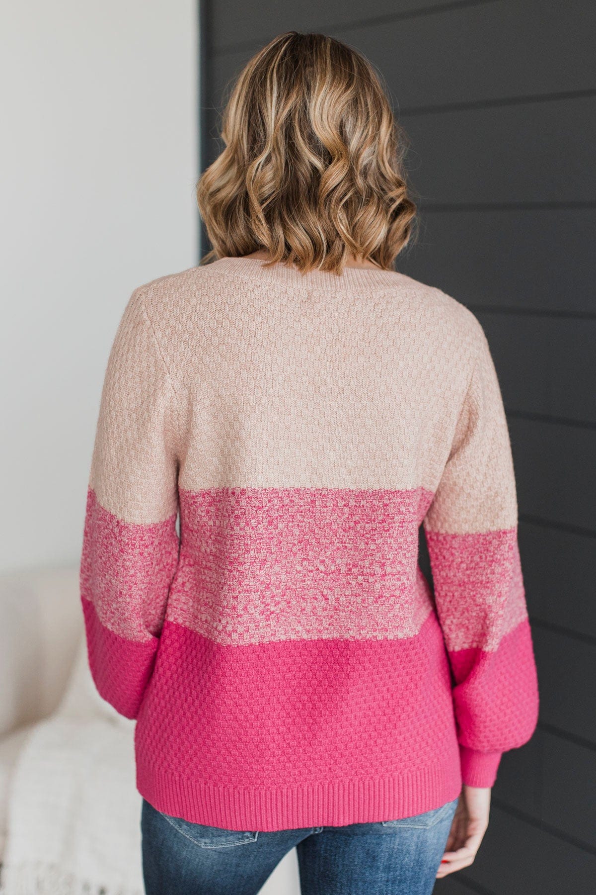 Welcoming Changes Color Block Sweater- Pink - Image 8