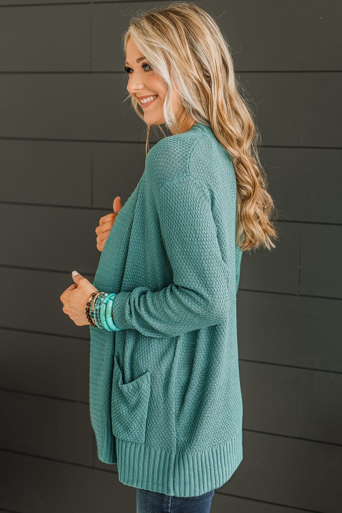 Welcoming To You Knitted Cardigan- Jade - Image 6