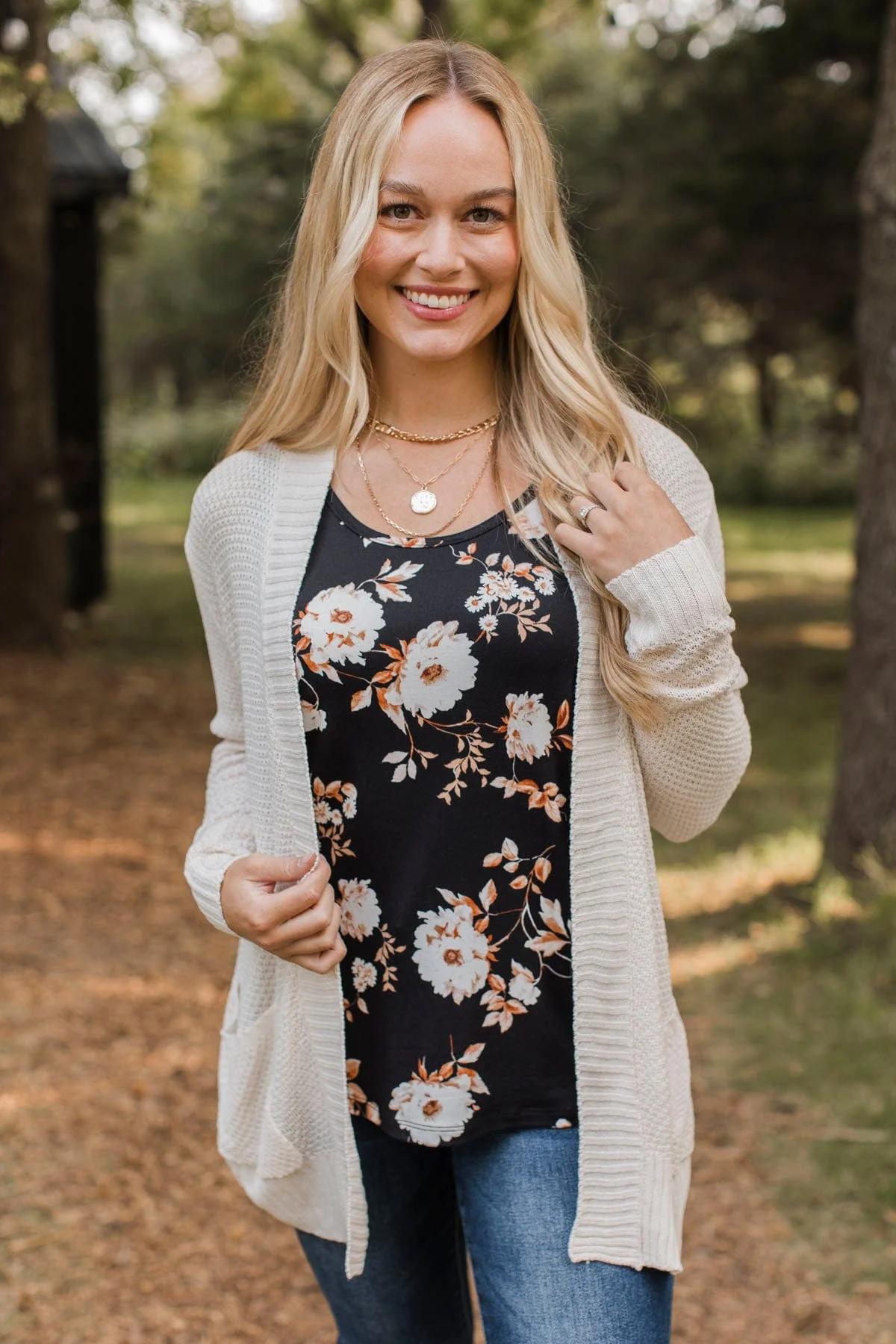Welcoming To You Knitted Cardigan- Light Beige - Image 5