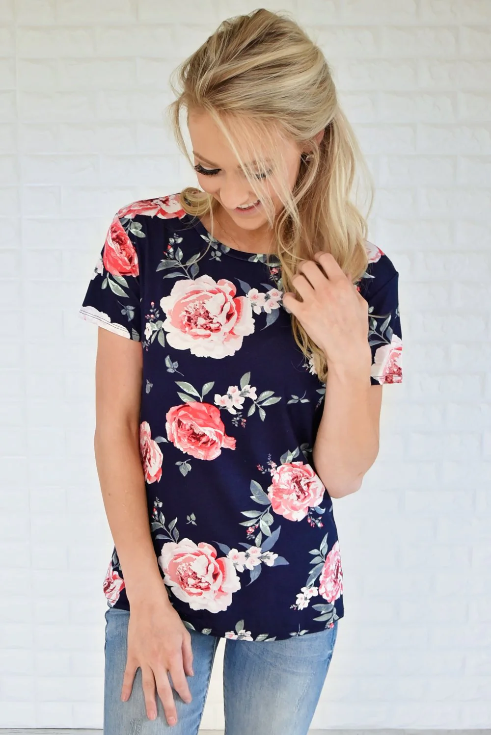 Waiting For a Floral Like You ~ Navy - Image 4