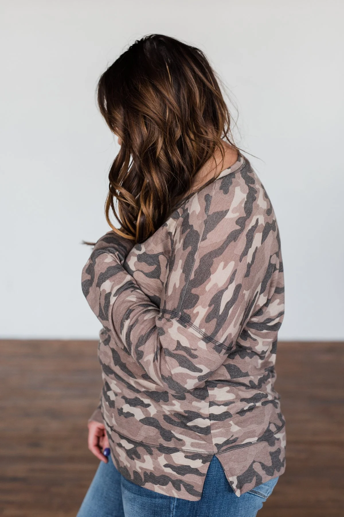 What If Long Sleeve Pullover- Brown Camo - Image 10