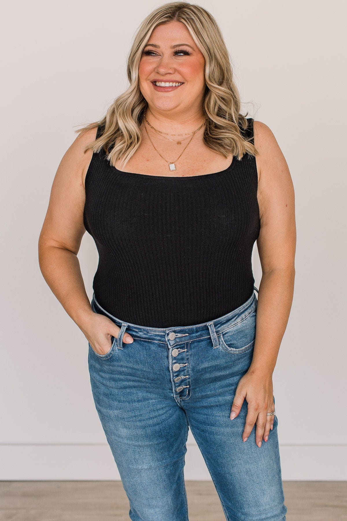 Whatever She's Got Knit Bodysuit- Black - Image 5