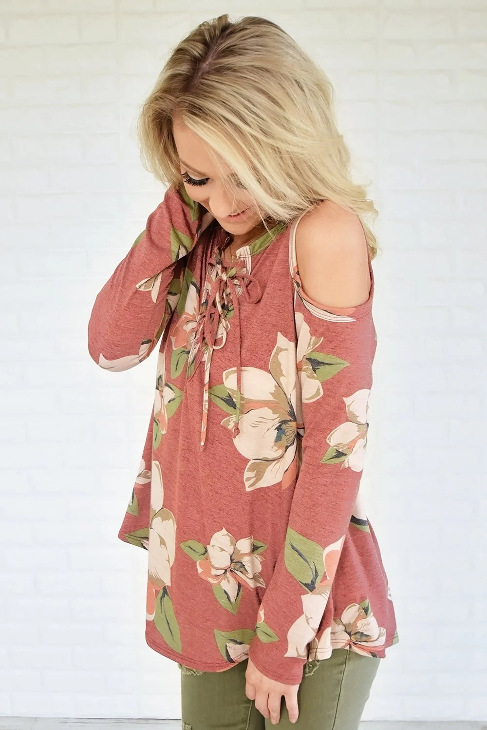 Whatever Tomorrow Brings Cold Shoulder Top - Image 2