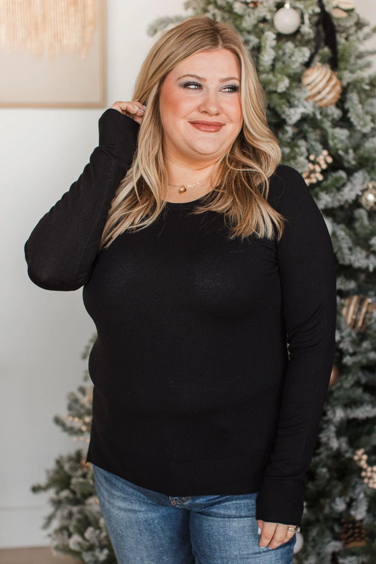 Whatever You Want Knit Sweater- Black - Image 4