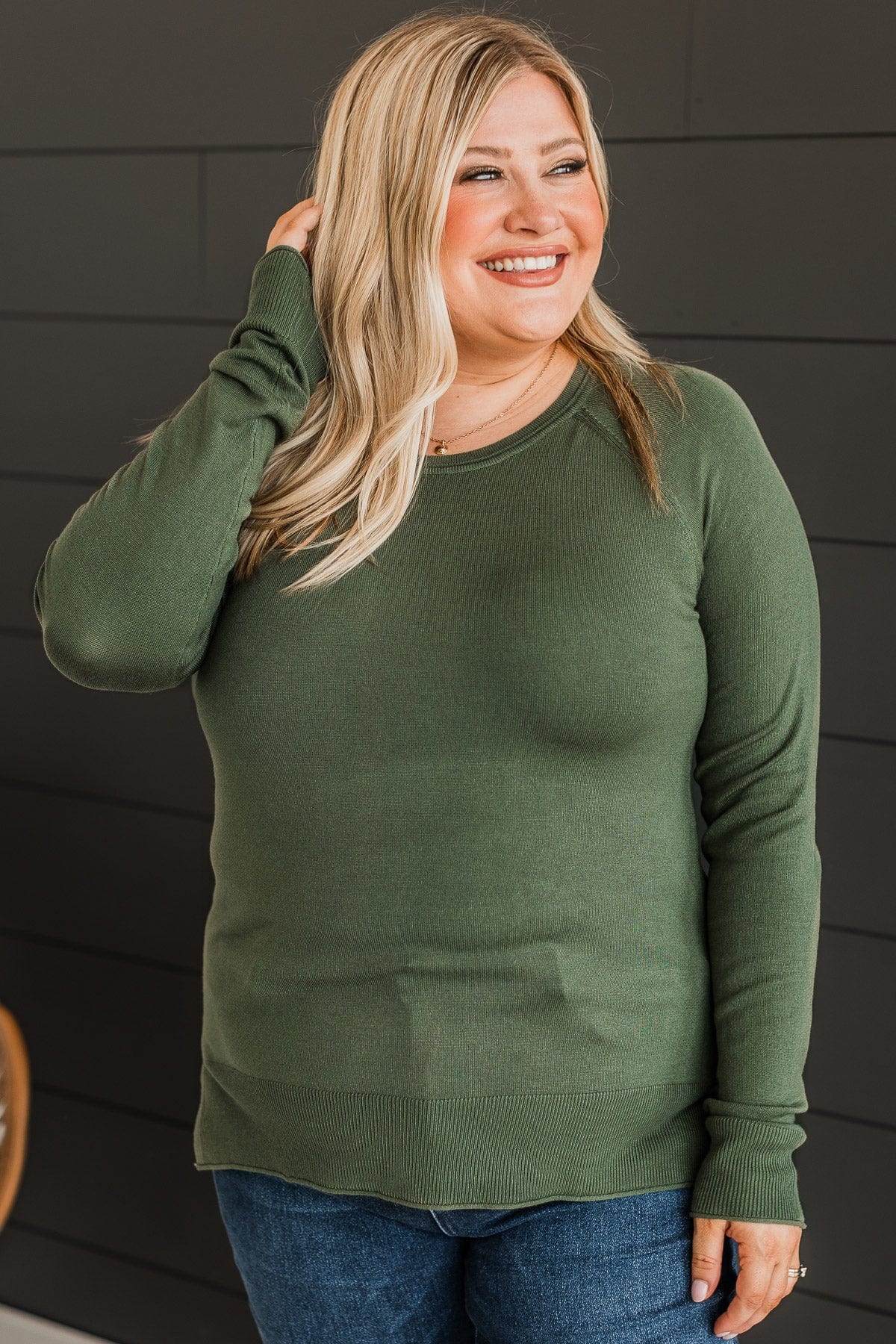 Whatever You Want Knit Sweater- Ivy Green - Image 2
