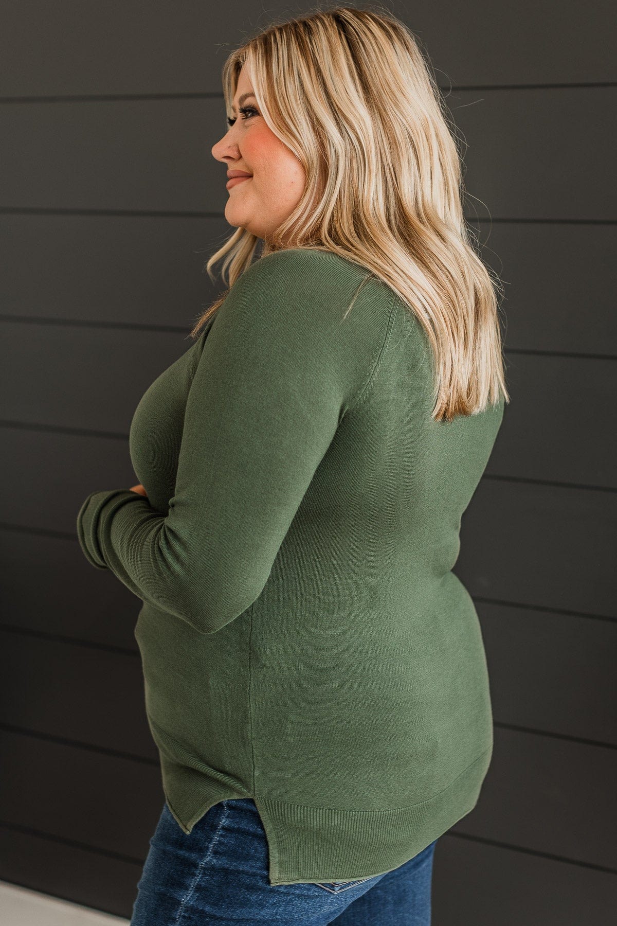 Whatever You Want Knit Sweater- Ivy Green - Image 6