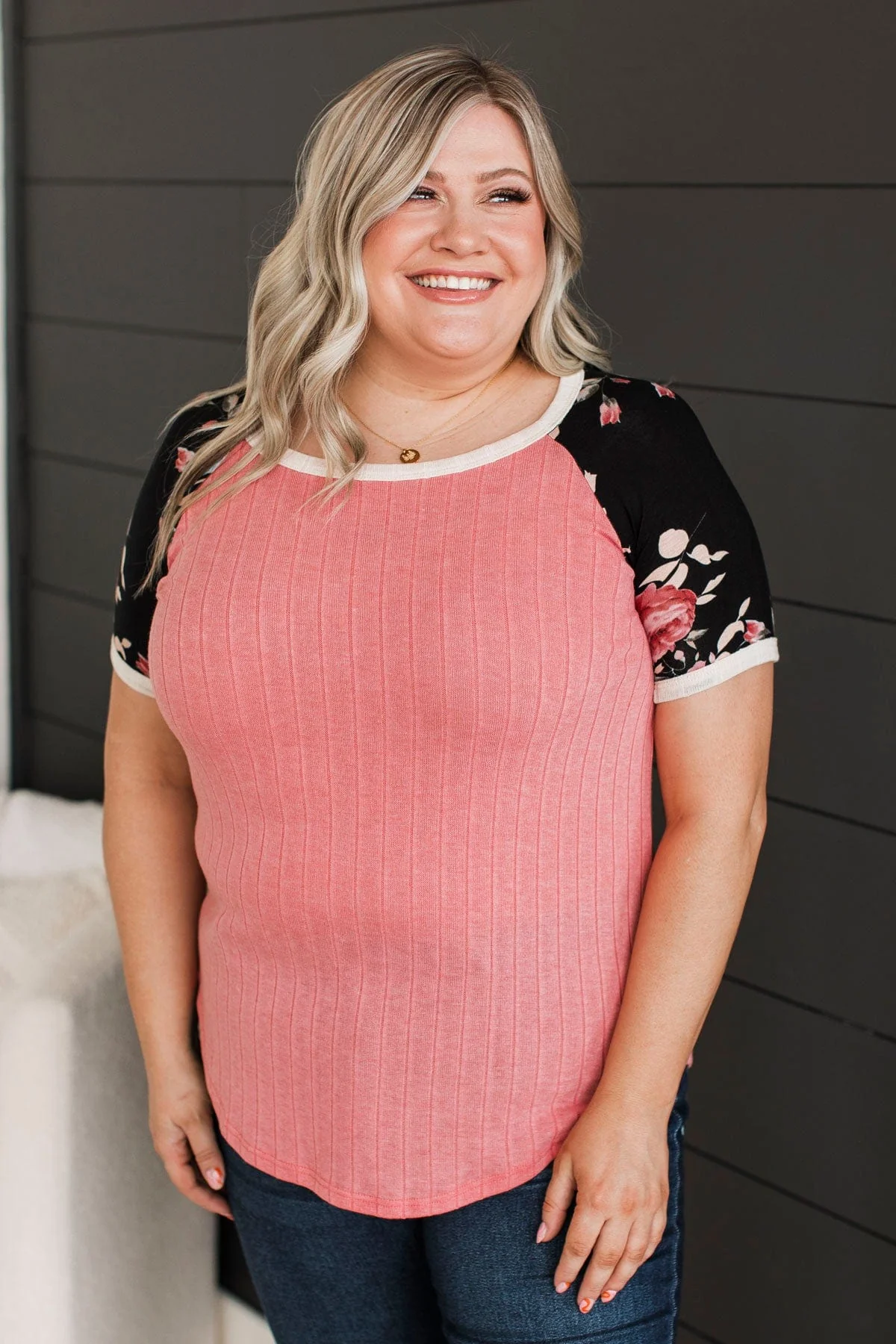 What's In Store Short Sleeve Top- Rose - Image 4